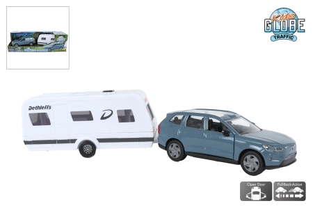 Auto met caravan Dethleff