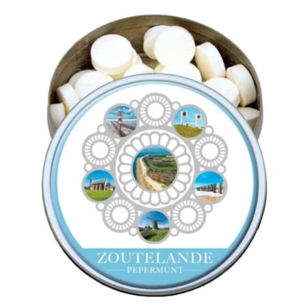 Blikje rond Zoutelande pepermuntjes hartje