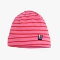 Breton stripe bonnet fuchsia red