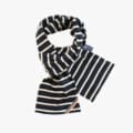 Breton stripe sjaal navy natural