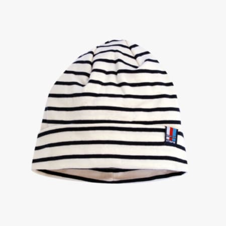Bretonstripe natural navy bonnet
