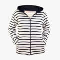 Classic breton vest natural navy wit blauw