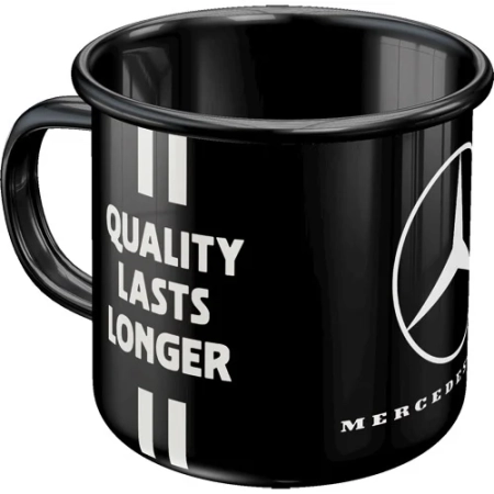 Emaille mok Truck drivers only mercedes