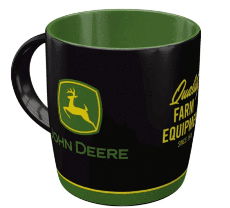 Grote mok John Deere logo zwart