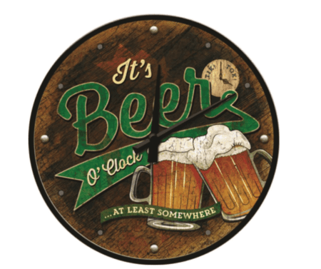 Klok wall clock beer o clock