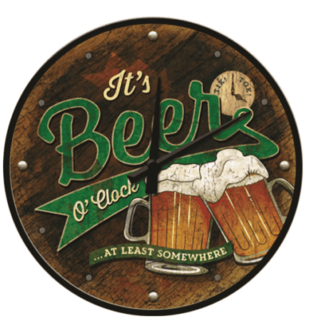 Klok wall clock beer o clock