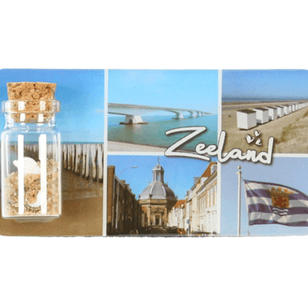 Magneet met flesje Zeeland