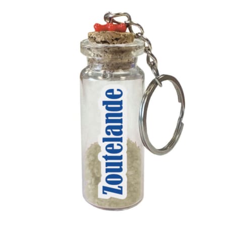 Sleutelhanger Zoutelande met flesje