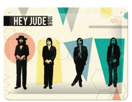 Tin Sign 15 x 20 cm The Beatles Hey Jude