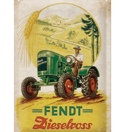 Tin Sign 20x30 cm Fendt Dieselross