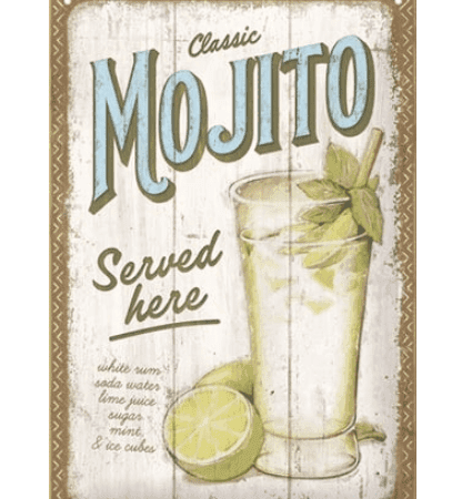 Tin Sign 20x30 cm Mojito