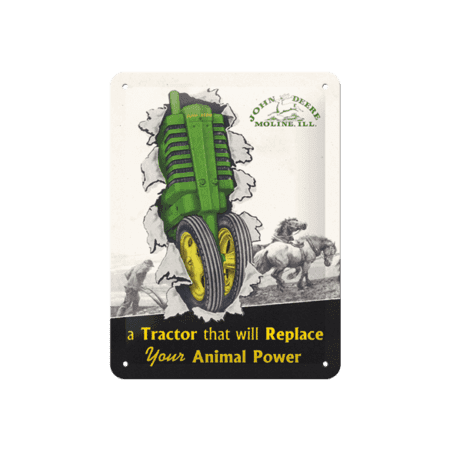 Tin sign John Deere 15x20 Tractor power