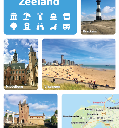 Zeeland toeristische kaart