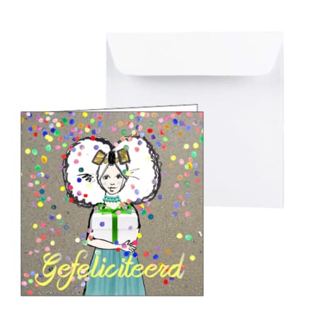 Gefeliciteerd kaart Petit paris